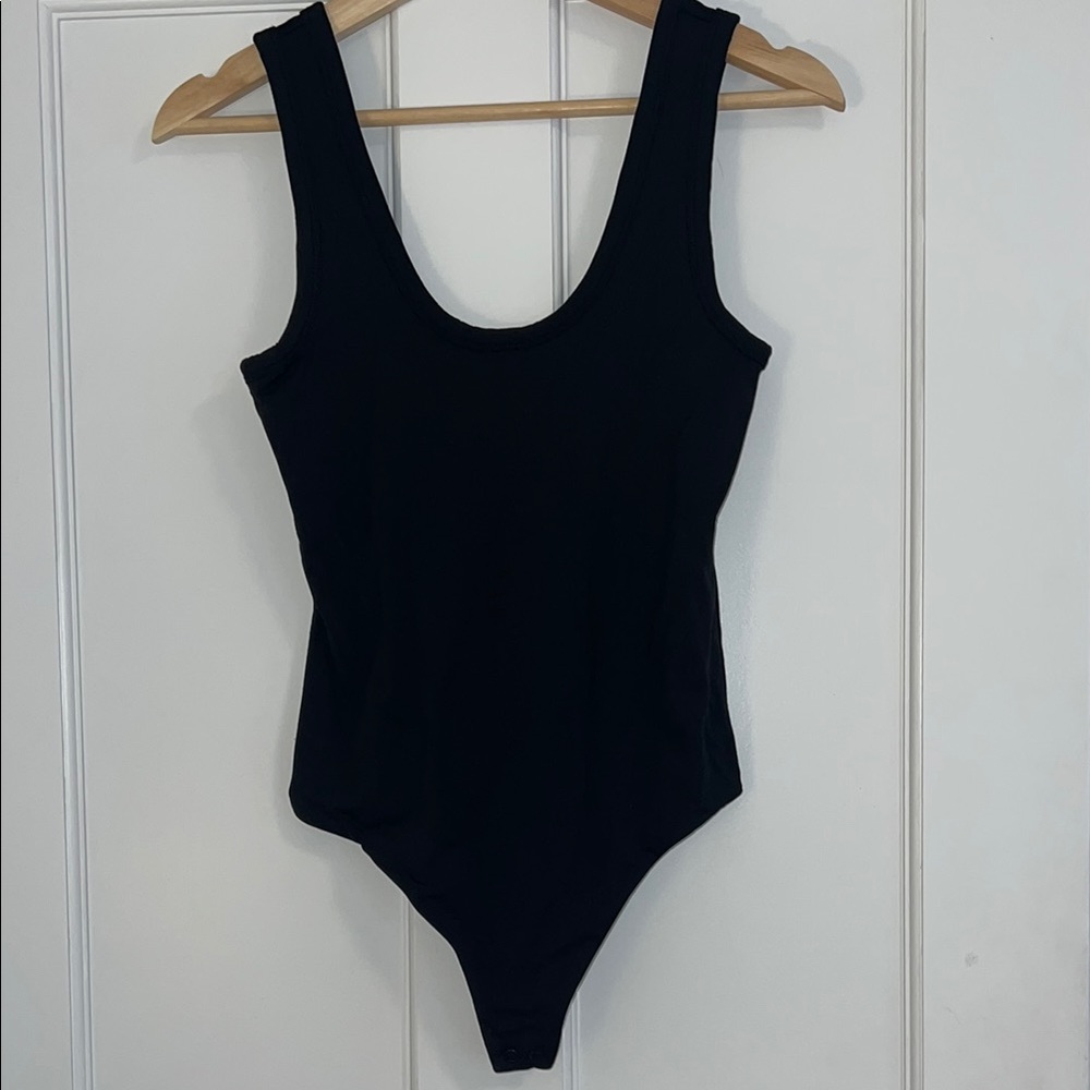 Nuuds Black Sleeveless Fitted Bodysuit